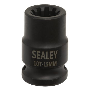 Sealey VS0990 Brake Caliper Socket 1/2 inch Sq Drive 15mm 10-Point
