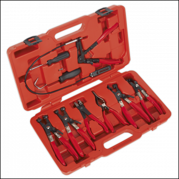 Sealey VS1662 Hose Clip Removal Tool Set 9pc