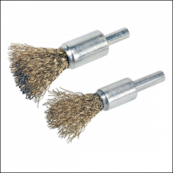 Sealey VS1801 Decarbonising Crimped Wire Brush Set 2pc