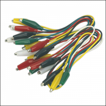 Sealey VS222 Jumper Test Lead Set 450mm - 5 Pairs