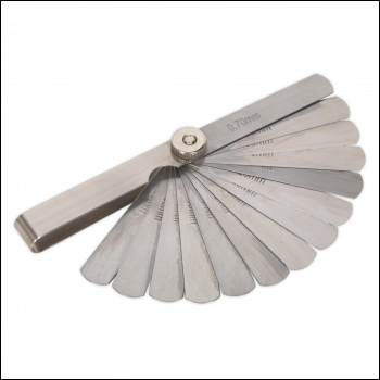Sealey VS511 Premier Feeler Gauge 15 Blade