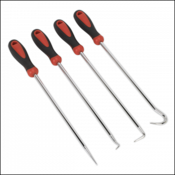 Sealey VS5210 Extra-Long Pick & Hook Set 4pc