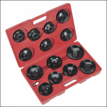 Sealey VS7003 Oil Filter Cap Wrench Set 15pc
