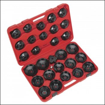 Sealey VS7006 Oil Filter Cap Wrench Set 30pc