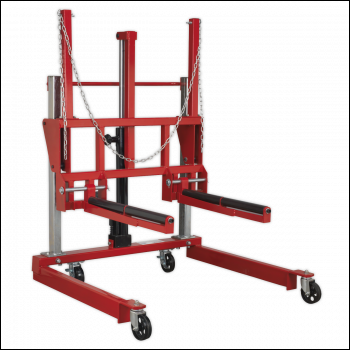Sealey W508T Wheel Removal Trolley with Adjustable Width 500kg Capacity
