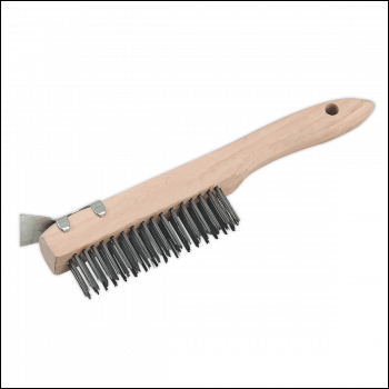 Sealey WB03 Wire Brush with Steel Fill & Scraper 260mm