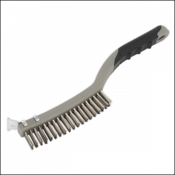 Sealey WB105 Wire Brush with Stainless Steel Fill & Scraper