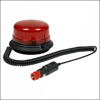Sealey WB954LEDR Warning Beacon with Magnetic Fixing SMD LED 12/24V - Red