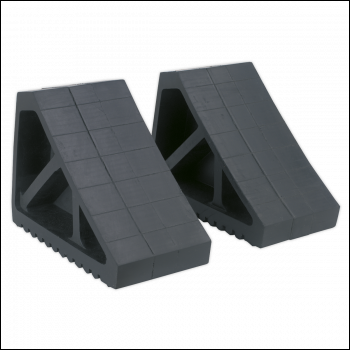 Sealey WC02 Rubber Wheel Chocks - Pair