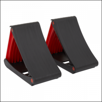 Sealey WCF01 Folding Wheel Chocks - Pair