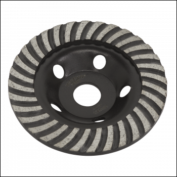 Sealey WDRTCUP125 Worksafe® Turbo Row Concrete Grinding Head 125mm