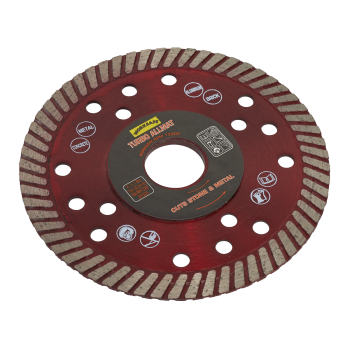 Sealey WDTA115 Worksafe® Turbo Allmat Diamond Blade 115 x 22mm