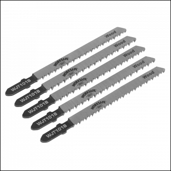 Sealey WJT101B Jigsaw Blade Wood & Plastics 75mm 10tpi - Pack of 5