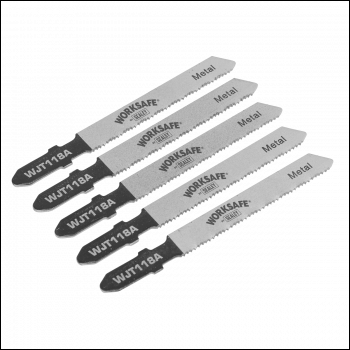 Sealey WJT118A Jigsaw Blade Metal 55mm 21tpi - Pack of 5