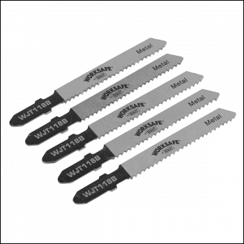 Sealey WJT118B Jigsaw Blade Metal 55mm 12tpi - Pack of 5