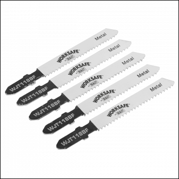 Sealey WJT118BF Jigsaw Blade Metal 55mm 12tpi - Pack of 5