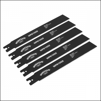 Sealey WPS1002 Worksafe® Pipe Saw Blade 200 x 25 x 1.7mm 8tpi - Pack of 5