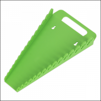 Sealey WR08HV Premier Spanner Rack Capacity 15 Spanners - Hi-Vis Green
