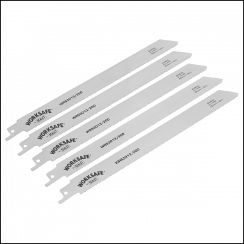 Sealey WRS3013/200 Worksafe® Reciprocating Saw Blade 225mm 14tpi - Pack of 5
