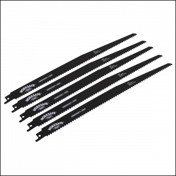 Sealey WRS3021/300 Reciprocating Saw Blade 300mm 6tpi - Pack of 5