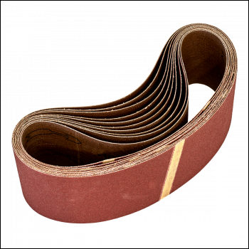 Sealey WSB5360 Worksafe® 75 x 533mm Sanding Belt 60Grit - Pack of 10