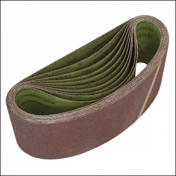 Sealey WSB6160 Worksafe® 100 x 610mm Sanding Belt 60Grit - Pack of 10