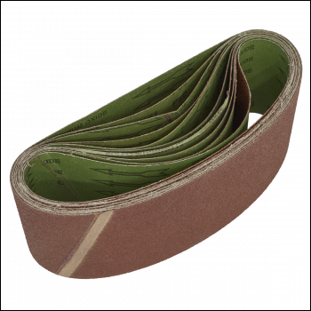 Sealey WSB6180 Worksafe® 100 x 610mm Sanding Belt 80Grit - Pack of 10