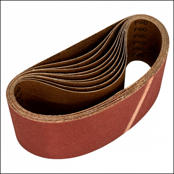 Sealey WSB6260 Worksafe® 100 x 620mm Sanding Belt 60Grit - Pack of 10