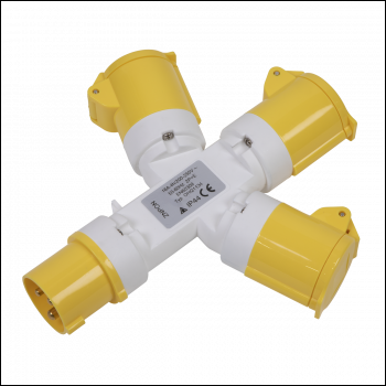 Sealey WSTWA 2P+E 3-Way Adaptor 110V