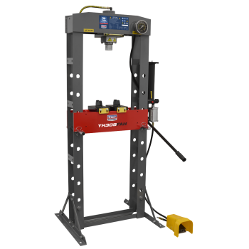 Sealey YK309FAH Premier Heavy-Duty Air/Hydraulic Floor Type Press with Foot Pedal 30 Tonne