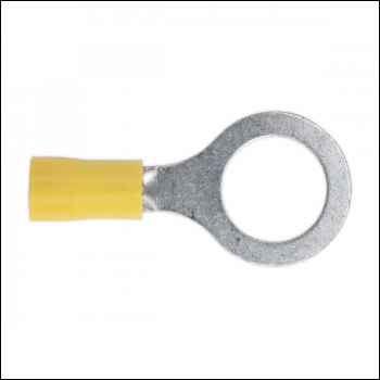 Sealey YT17 Easy-Entry Ring Terminal 13mm (1/2 inch ), Yellow - Pack of 100