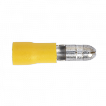 Sealey YT21 Bullet Terminal 5mm, Yellow - Pack of 100