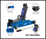Sealey 1020LEB Low Profile Short Chassis Trolley Jack 2 Tonne - Blue