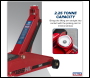 Sealey 1025HL High Lift SUV Trolley Jack with Super Rocket Lift 2.25 Tonne