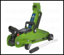Sealey 1050CXDHV Short Chassis Trolley Jack with Storage Case 2 Tonne - Green
