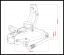 Sealey 1050CXHV Short Chassis Trolley Jack 2 Tonne - Green