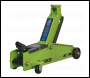 Sealey 1153CXHV Long Reach Heavy-Duty Trolley Jack 3 Tonne - Green