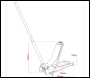 Sealey 1500SLR Low Profile Long Reach Rocket Lift Trolley Jack 1.5 Tonne