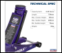 Sealey 2001LEP Low Profile Trolley Jack with Rocket Lift 2.25 Tonne - Purple