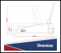 Sealey 2100TB Viking Low Profile Professional Long Reach Trolley Jack with Rocket Lift 2 Tonne