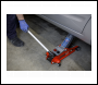 Sealey 2180LE 180° Handle Low Profile Short Chassis Trolley Jack 2 Tonne - Red