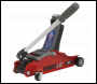 Sealey 2180LE 180° Handle Low Profile Short Chassis Trolley Jack 2 Tonne - Red