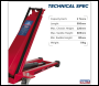 Sealey 2200HL High Lift Low Profile Trolley Jack 2 Tonne
