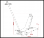 Sealey 2201HL Long Reach High Lift Commercial Trolley Jack 2 Tonne