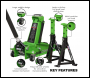 Sealey 3015CXHV Trolley Jack with Super Rocket Lift 3 Tonne & Axle Stands (Pair) 3 Tonne Capacity per Stand - Green