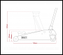 Sealey 3040AB Premier Low Profile Trolley Jack with Rocket Lift 3 Tonne - Black