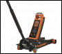 Sealey 3040AO Premier Low Profile Trolley Jack with Rocket Lift 3 Tonne - Orange