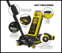 Sealey 3040AY Premier Low Profile Trolley Jack with Rocket Lift 3 Tonne - Yellow