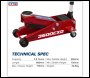Sealey 3500CXD Trolley Jack with Super Rocket Lift 3.5 Tonne