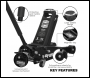Sealey 4040AB Premier Low Profile Trolley Jack with Rocket Lift 4 Tonne - Black